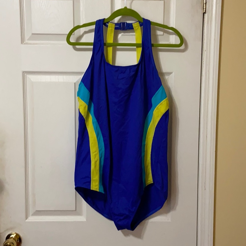 Lands Ends 18DDD Colorblock Swimsuit